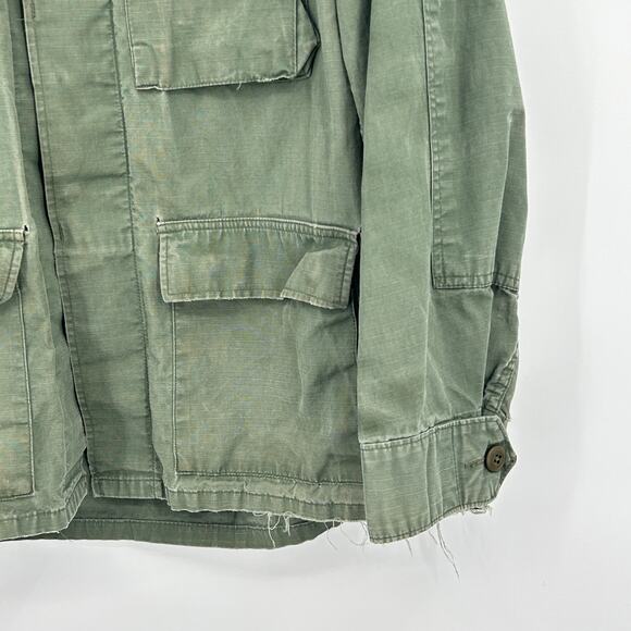 Vintage 60’s Propper Military Combat Coat Men’s Distressed Field Jacket Olive L - Picture 6 of 12